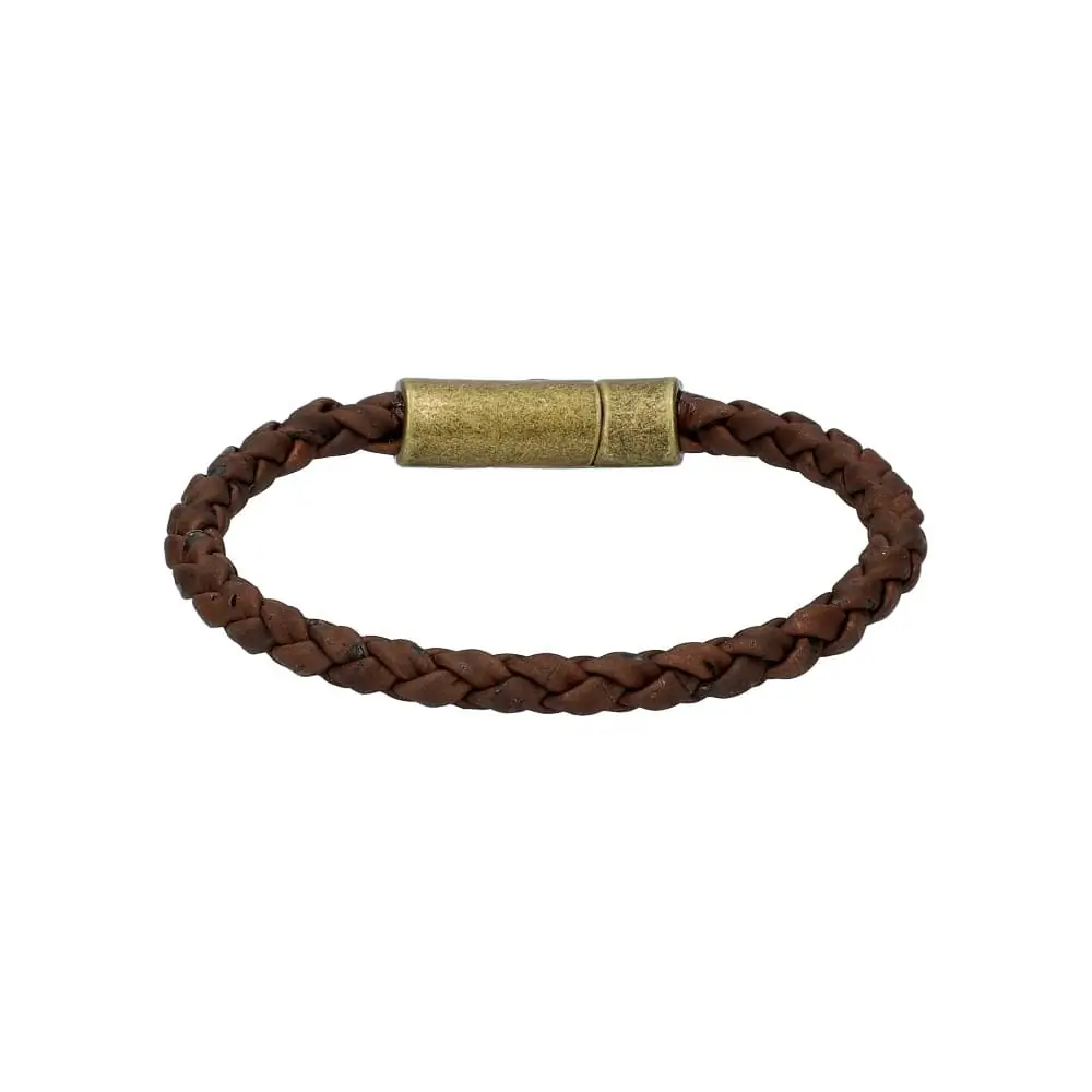 Bracelet en liège - "Tresse Brown"